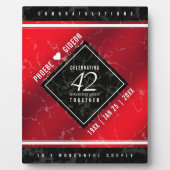 第エレガント42回ジャスパー結婚の記念日 フォトプラーク (正面)