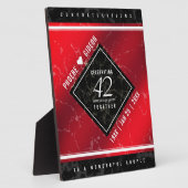 第エレガント42回ジャスパー結婚の記念日 フォトプラーク (側面)