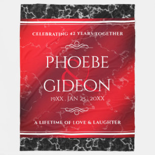 第エレガント42回ジャスパー結婚の記念日 フリースブランケット