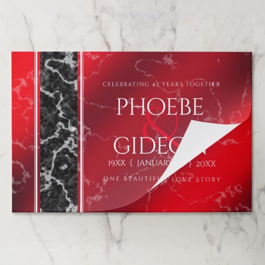 第エレガント42回ジャスパー結婚の記念日 ペーパーパッド (折り畳み)