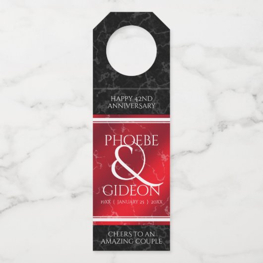 第エレガント42回ジャスパー結婚の記念日 ボトルネックタグ (裏面)