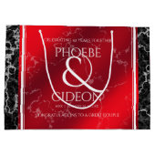 第エレガント42回ジャスパー結婚の記念日 ラージペーパーバッグ (裏面)