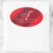 第エレガント42回ジャスパー結婚の記念日 楕円形シール (バッグ)