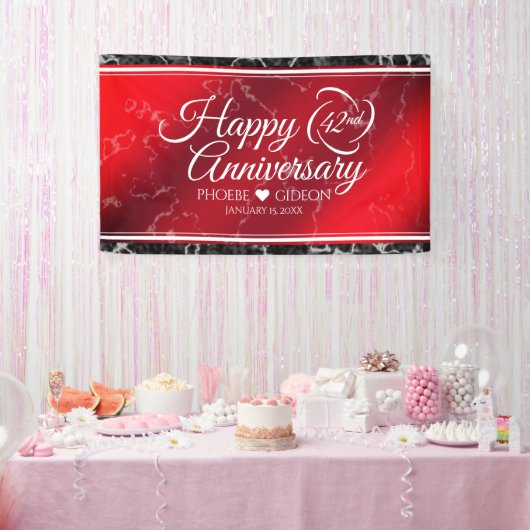 第エレガント42回ジャスパー結婚の記念日 横断幕 (パーティー)