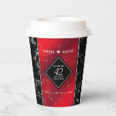 第エレガント42回ジャスパー結婚の記念日 紙コップ (裏面)