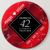 第エレガント42回ジャスパー結婚の記念日 缶バッジ (正面)