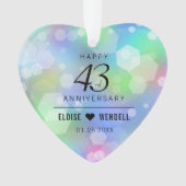 第エレガント43回オパ結婚ル記念日お祝い オーナメント (正面)