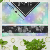 第エレガント43回オ結婚パール記念日お祝い キッチンタオル (折り畳み)