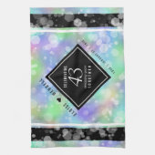 第エレガント43回オ結婚パール記念日お祝い キッチンタオル (縦)