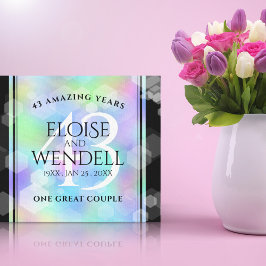 第エレガント43回オ結婚パール記念日お祝い キャンバスプリント