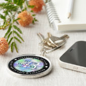 第エレガント43回オ結婚パール記念日お祝い キーホルダー (側面)