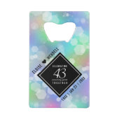 第エレガント43回オ結婚パール記念日お祝い クレジットカード栓抜き (正面)