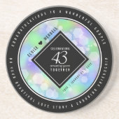 第エレガント43回オ結婚パール記念日お祝い コースター (正面)