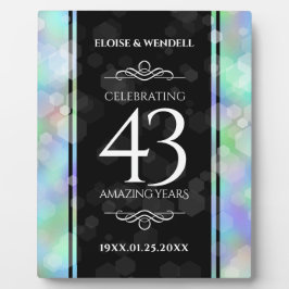 第エレガント43回オ結婚パール記念日お祝い フォトプラーク