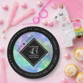 第エレガント43回オ結婚パール記念日お祝い ペーパープレート (パーティー)