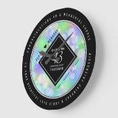 第エレガント43回オ結婚パール記念日お祝い ラージ壁時計 (傾斜)