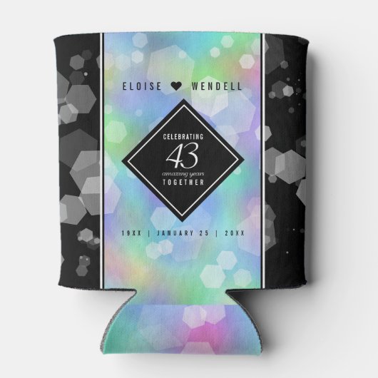 第エレガント43回オ結婚パール記念日お祝い 缶クーラー (裏面)