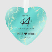 第エレガント44ターコイズ記念日 オーナメント (裏面)