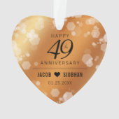 第エレガント49回銅結婚周年記念アクリル オーナメント (裏面)