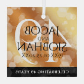 第エレガント49回銅結婚記念日 ガラスオーナメント (裏面)