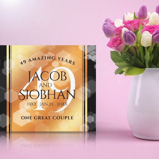 第エレガント49回銅結婚記念日 キャンバスプリント