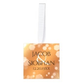 第エレガント49回銅結婚記念日 キューブオーナメント (正面)