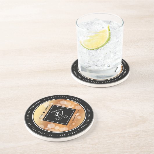 第エレガント49回銅結婚記念日 コースター (側面)