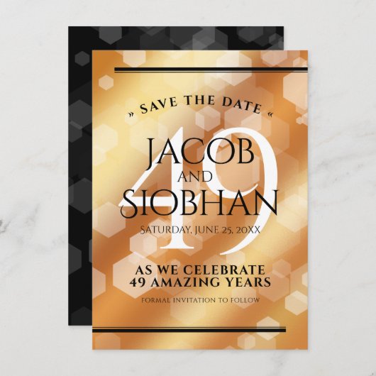 第エレガント49回銅結婚記念日 セーブザデート (正面/裏面)