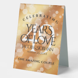 第エレガント49回銅結婚記念日 テーブルテントサイン