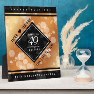 第エレガント49回銅結婚記念日 フォトプラーク
