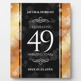 第エレガント49回銅結婚記念日 フォトプラーク