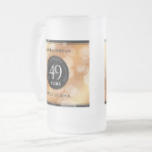 第エレガント49回銅結婚記念日 フロストグラスビールジョッキ (正面左)