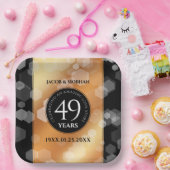 第エレガント49回銅結婚記念日 ペーパープレート (パーティー)