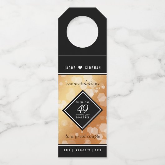 第エレガント49回銅結婚記念日 ボトルネックタグ (正面)