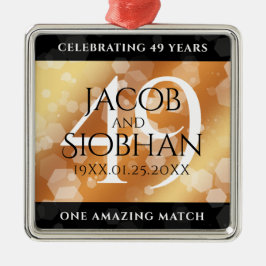第エレガント49回銅結婚記念日 メタルオーナメント