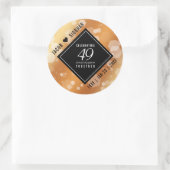 第エレガント49回銅結婚記念日 ラウンドシール (バッグ)