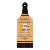 第エレガント5回木結婚祭お祝い カッティングボード (正面)