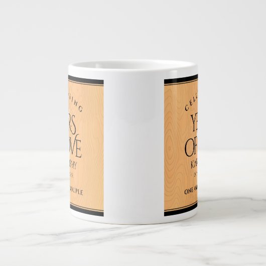 第エレガント5回木結婚祭お祝い ジャンボコーヒーマグカップ (正面)