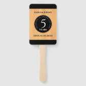 第エレガント5回木結婚祭お祝い ハンドファン (裏面)