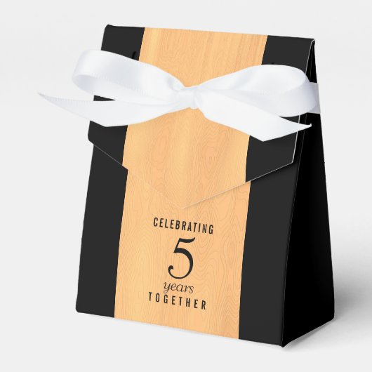 第エレガント5回木結婚祭お祝い フェイバーボックス (正面サイド)