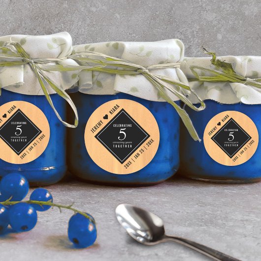 第エレガント5回木結婚祭お祝い ラウンドシール