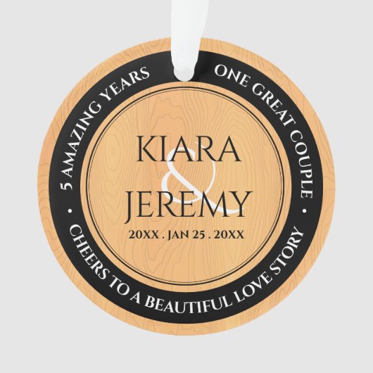 第エレガント5回木結婚祭オーナメント オーナメント (正面)