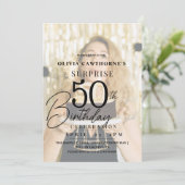 第エレガント50回スタイリッシュ写真誕生日誘致 招待状 (スタンド正面)