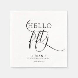 第エレガント50回誕生日 スタンダードカクテルナプキン