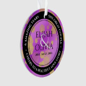 第エレガント6回第47アメジスト結婚記念日 オーナメント (正面)