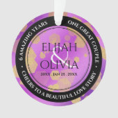 第エレガント6回第47アメジスト結婚記念日 オーナメント (正面)