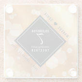 第エレガント7回銅結婚周年記念お祝い ガラスコースター (裏面)