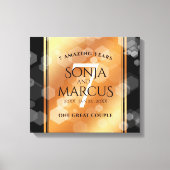 第エレガント7回銅結婚周年記念お祝い キャンバスプリント (正面)