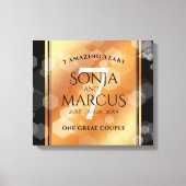 第エレガント7回銅結婚周年記念お祝い キャンバスプリント (正面)