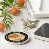 第エレガント7回銅結婚周年記念お祝い キーホルダー (側面)